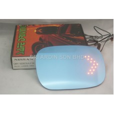 Nissan Serena C24 99-05 Blue Side Mirror w LED Signal